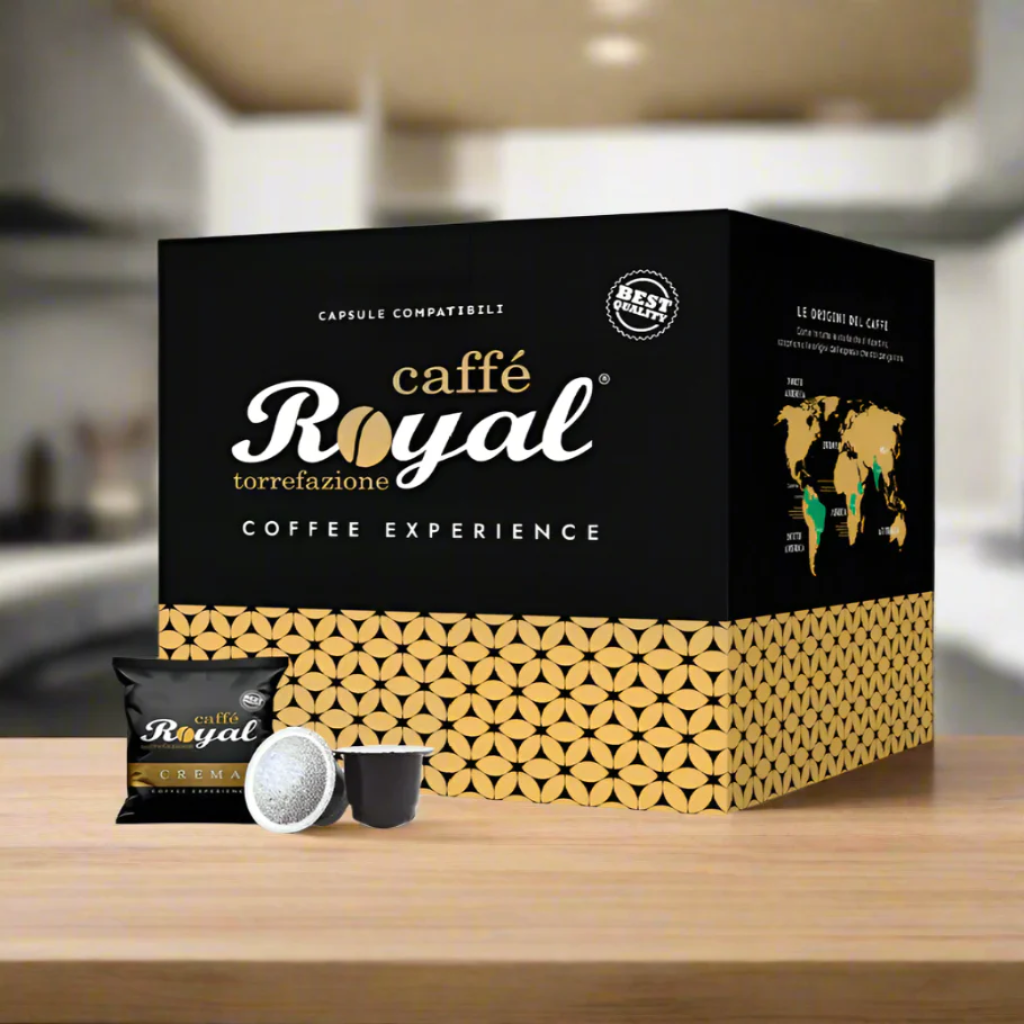 Italian coffee - Royal Caffé CREMA capsules (50% Arabica) compatible @nespresso