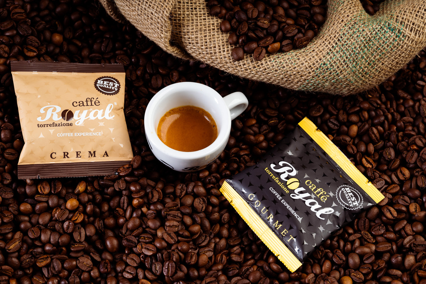 Italian coffee - Royal Caffé CREMA capsules (50% Arabica) compatible @nespresso